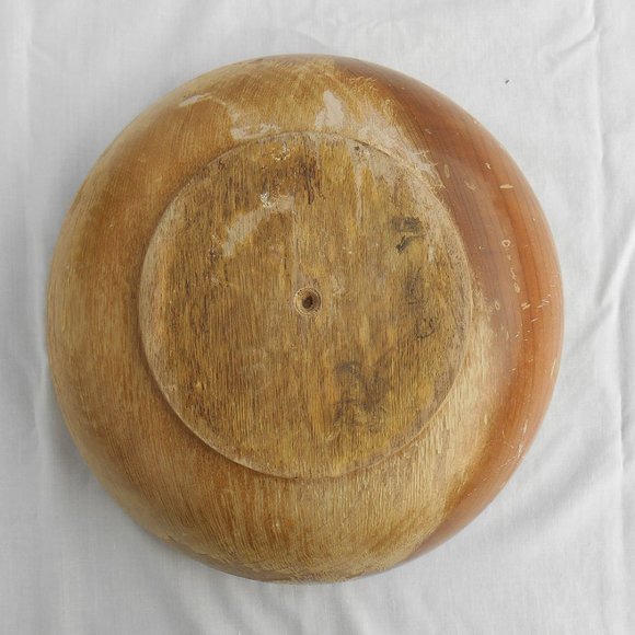 Vintage Wooden Mixing Bowl, 10 inch dia 2.5 deep - Picture 7 of 8
